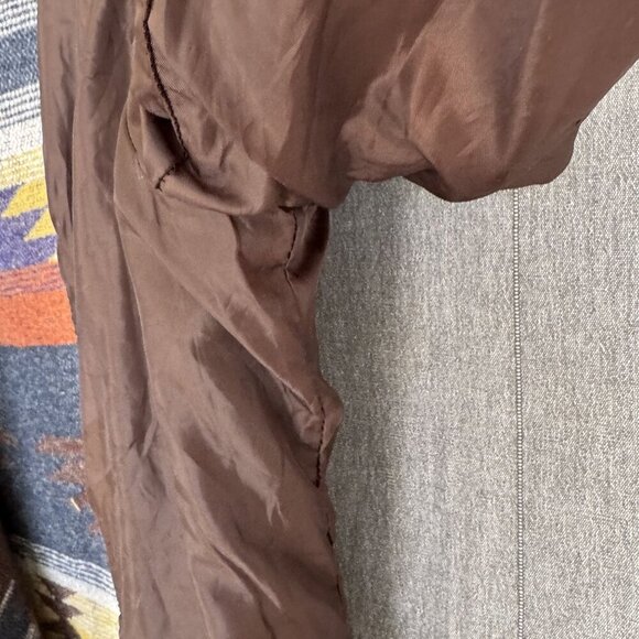 Vintage Y2K Mossimo Supply Co Aztec Print Hooded Shawl Collar Belted Coat - Picture 9 of 12